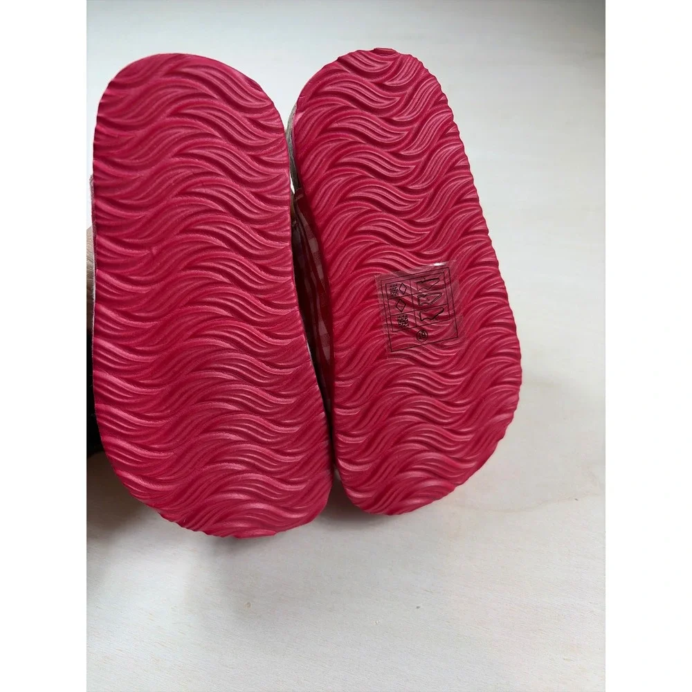 Tahari Baby Girls Red Gingham Bow Clogs Slingback Sandals Size 9 NEW